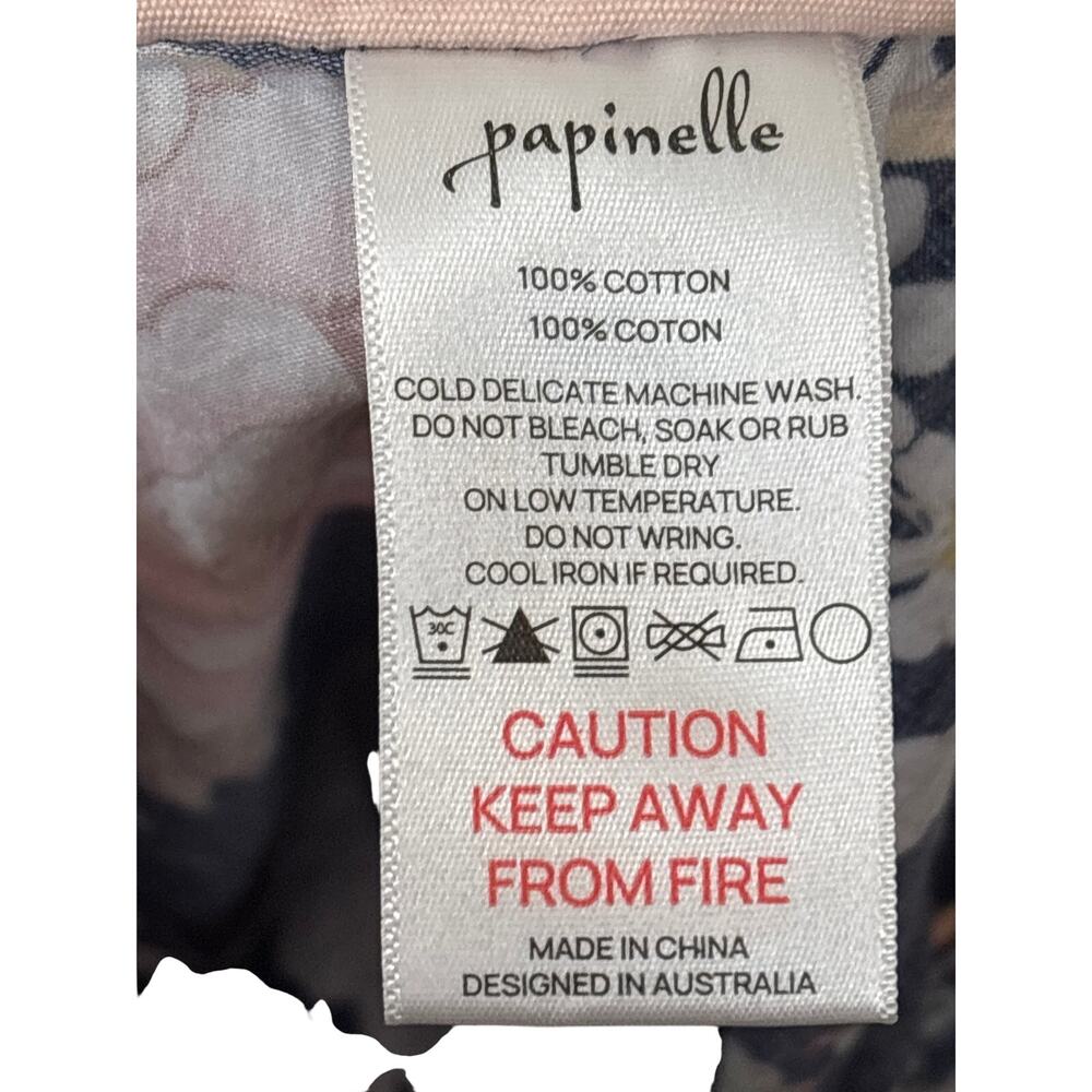 Papinelle Womens XS Blue Floral Betsy Pajama Pants 100% Cotton Relaxed Sleepwear - Picture 6 of 9